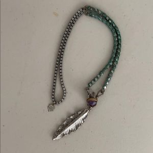 Lucky Brand Feather necklace